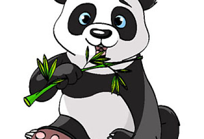 Fototapeta Panda s halúzkou 5818